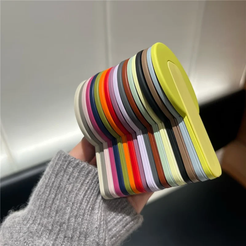BP-1R Anillo Soporte Magnético de Empuje-Tracción con Correa de Dedo Táctil Funda con Soporte Giratorio - Amarillo