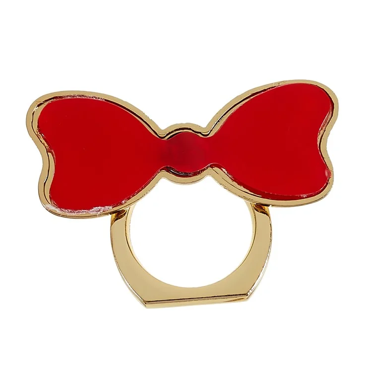 Cell Phone Ring Kickstand Butterfly Rotation Finger Kickstand Metal Ring Grip Compatible with Smartphone - Gold
