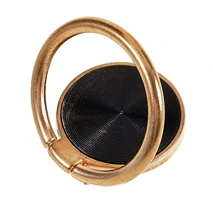 Ring Phone Holder CD Veins Bracket Kickstand Universal Metal Smartphone Grip - Schwarz