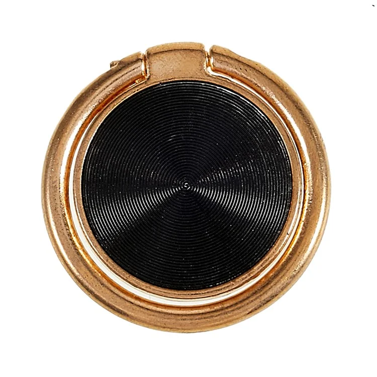 Ring Phone Holder CD Veins Bracket Kickstand Universal Metal Smartphone Grip - Schwarz
