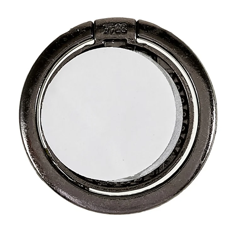Anello per cellulare con decorazione a strass, supporto reclinabile, supporto per CD, girevole, gancio per dito regolabile - Nero