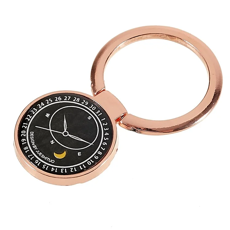 Compass Design Cell Phone Ring Holder Finger Stand Kickstand Metal Grip Holder - Schwarz