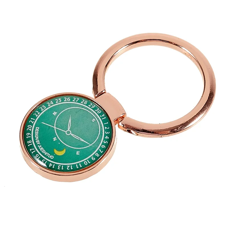 Compass Design Cell Phone Ring Holder Finger Stand Kickstand Metal Grip Holder - Dark Green