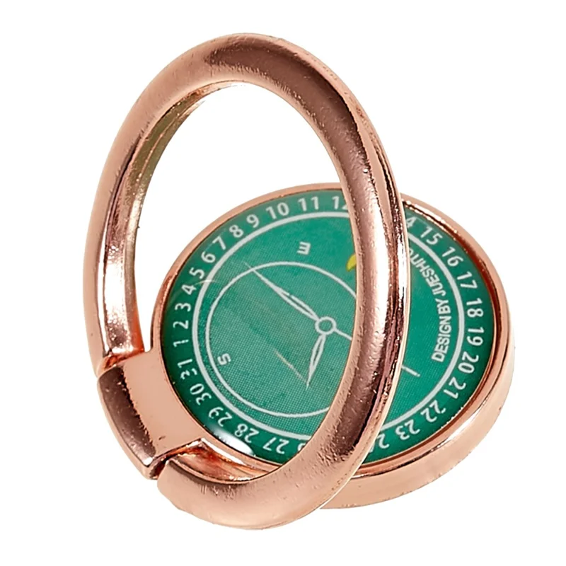 Compass Design Cell Phone Ring Holder Finger Stand Kickstand Metal Grip Holder - Dark Green