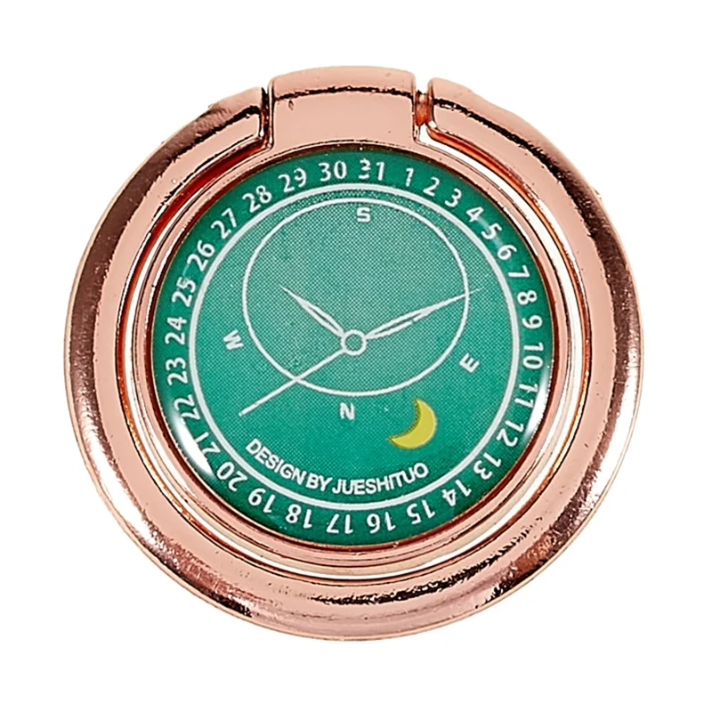 Compass Design Cell Phone Ring Holder Finger Stand Kickstand Metal Grip Holder - Dark Green