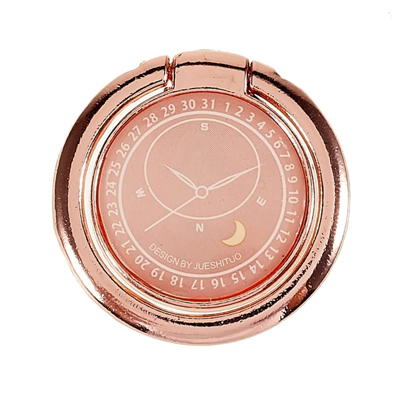 Compass Design Cell Phone Ring Holder Finger Stand Kickstand Metal Grip Holder - Pink