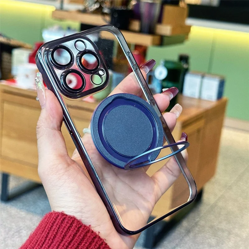 360 Degree Rotation Adhesive Finger Ring Kickstand - Green