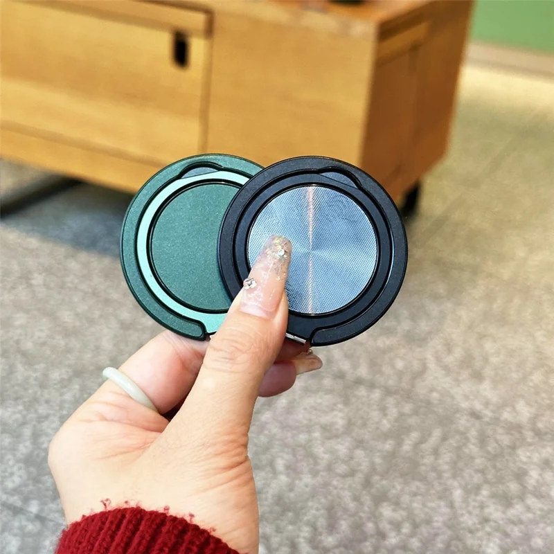 360 Degree Rotation Adhesive Finger Ring Kickstand - Green