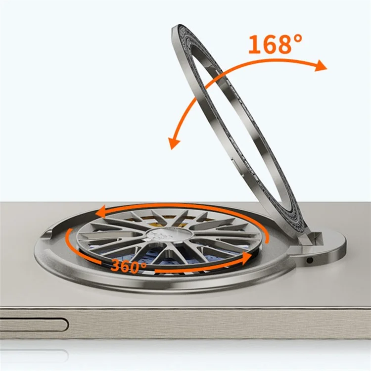 BONTEZZ Porte-anneau magnétique pour téléphone, rotation à 360 degrés, support gyroscopique - Noir graphite