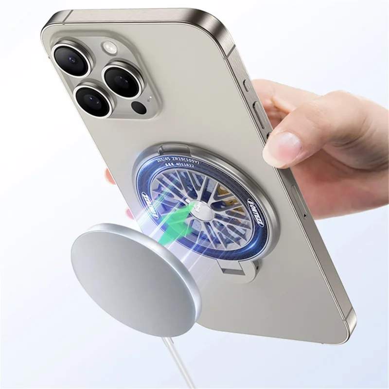 BONTEZZ Magnetic Phone Ring Holder 360 Degrees Rotation Gyroscope Phone Kickstand - Dark Red