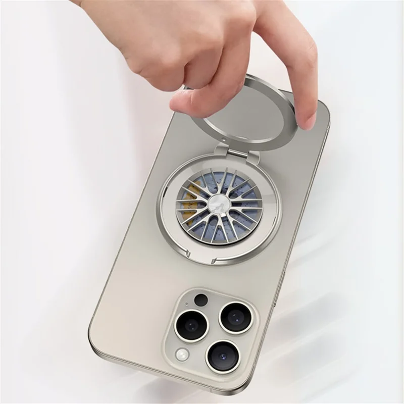 BONTEZZ Magnetic Phone Ring Holder 360 Degrees Rotation Gyroscope Phone Kickstand - Dark Red