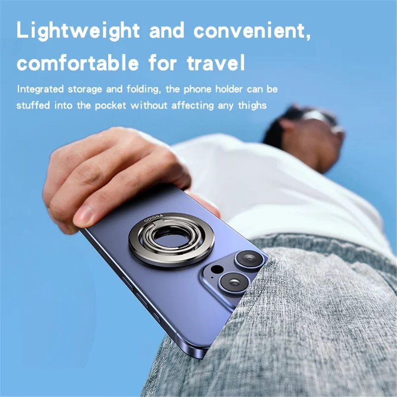 YESIDO C206 Double Ring Zinc Alloy Magnetic Folding Ring Kickstand für Mobiltelefon