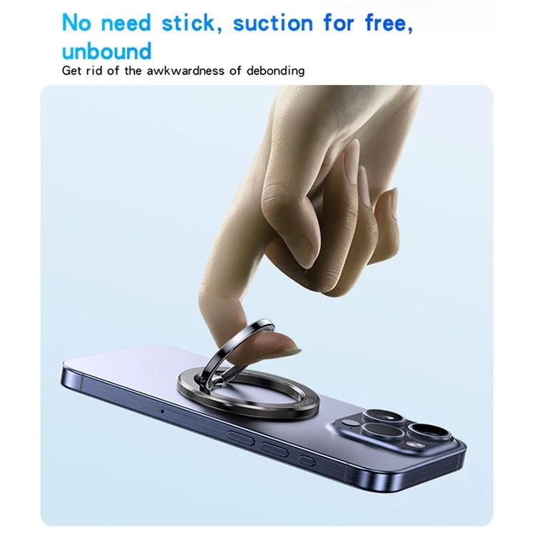 YESIDO C205 Phone Back Double-sided Magnetic Ring Holder Zinc Alloy Kickstand