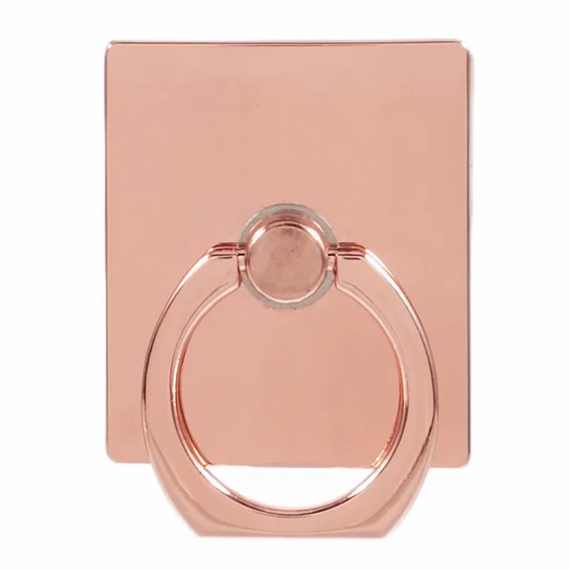 Metal Square Mobile Phone Adhesive Bracket Cellphone Kickstand Holder - Rose Gold