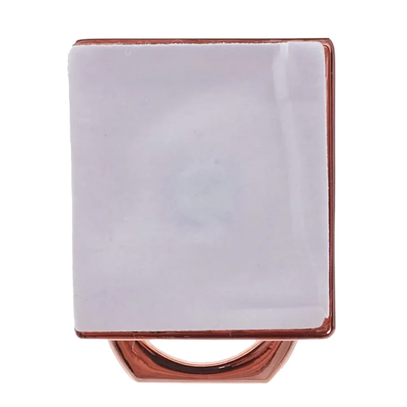 Metal Square Mobile Phone Adhesive Bracket Cellphone Kickstand Holder - Rose Gold