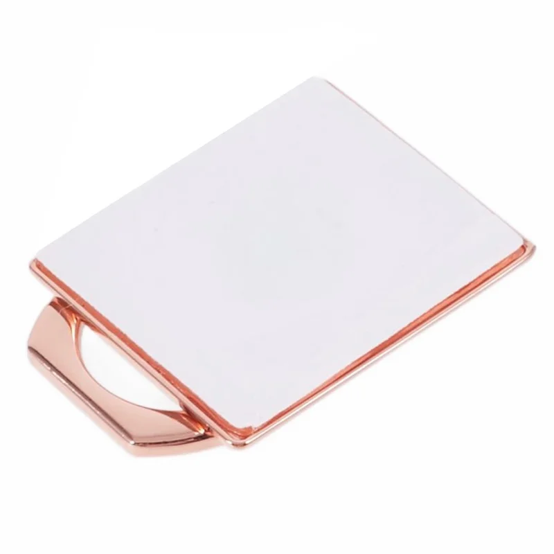Metal Square Mobile Phone Adhesive Bracket Cellphone Kickstand Holder - Rose Gold