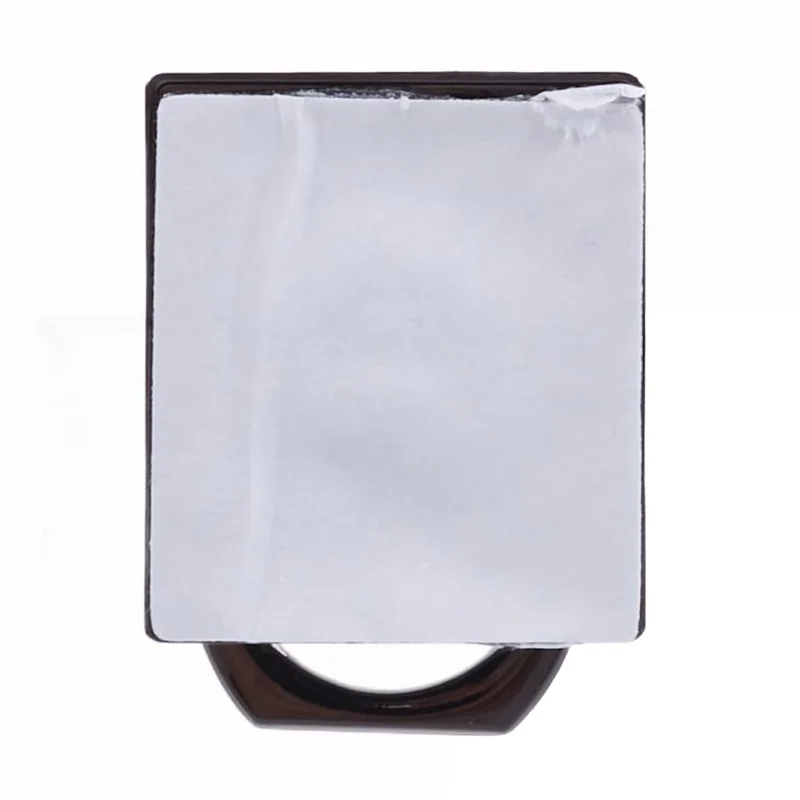 Metal Square Mobile Phone Adhesive Bracket Cellphone Kickstand Holder - Black