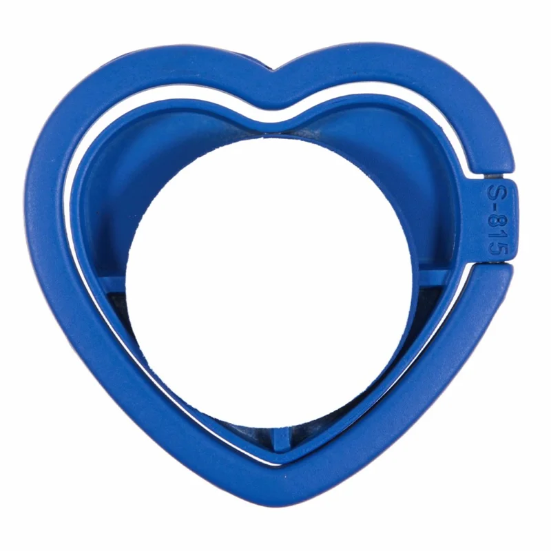 Cell Phone Ring Holder Kickstand Love Heart Shaped Metal Phone Grip - Blue