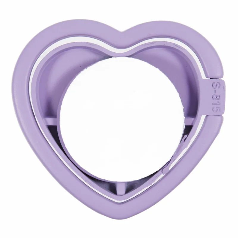 Suporte de Anel de Celular com Suporte Kickstand em Formato de Coração de Metal - Roxo