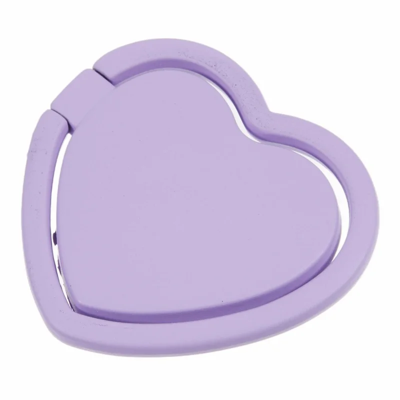 Suporte de Anel de Celular com Suporte Kickstand em Formato de Coração de Metal - Roxo
