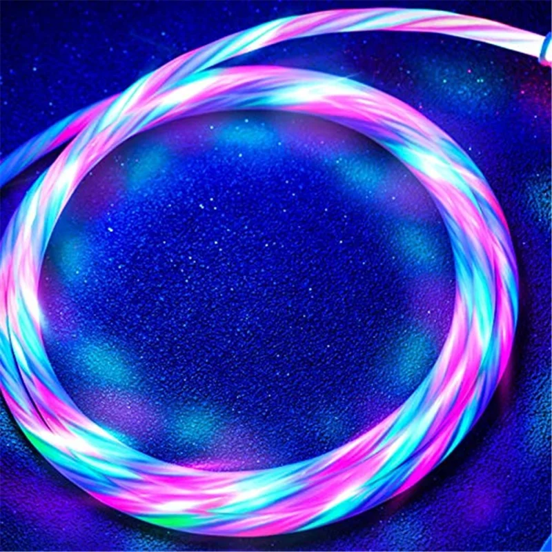 Kreativ 360° Adsorption Tre Farver Strøm Type-C Magnetisk Opladningskabel