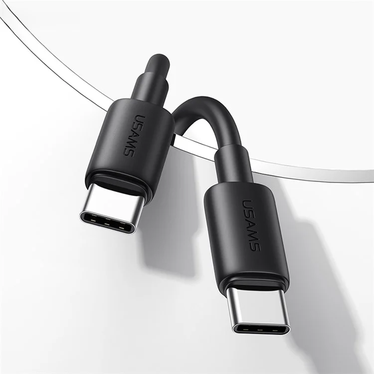 USAMS SJ711 YD Series Cavo di ricarica dati Type-C a Tуpe-C 60W Fast Charging - Nero