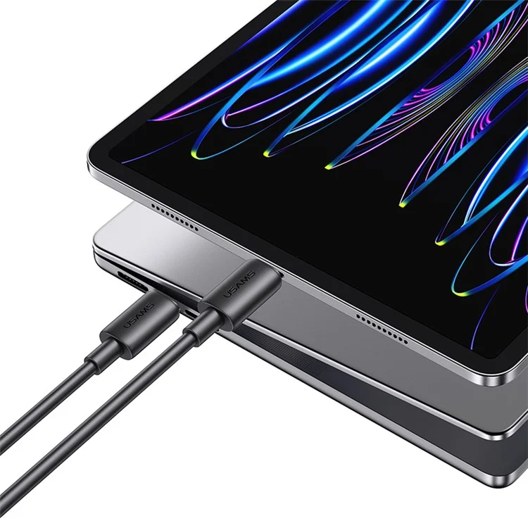 USAMS SJ711 YD Series Cavo di ricarica dati Type-C a Tуpe-C 60W Fast Charging - Nero