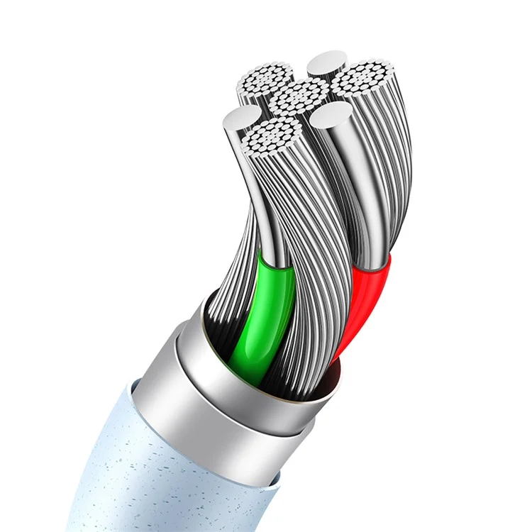 USAMS SJ716 Green Series 1m Type-C to Type-C Charge Cable 60W Fast Charging Data Cord - Pink