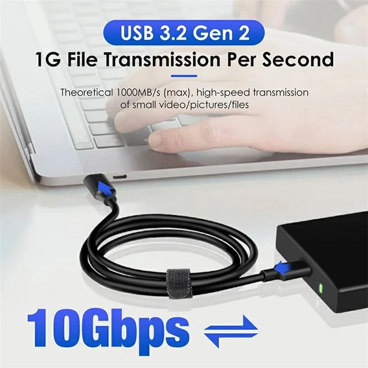 Câble de données USB 3.2 vers Type-C de 5m 60W 3A pour téléphone, tablette et ordinateur portable, chargement rapide