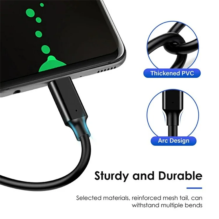 Câble de données USB 3.2 vers Type-C de 5m 60W 3A pour téléphone, tablette et ordinateur portable, chargement rapide