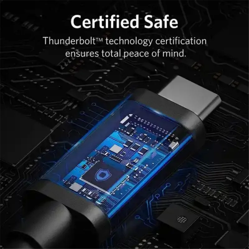 QG-TB4 0.7m ThunderBolt4 Cable Fast Charging 8K 60Hz HD Video Output Type-C Cord