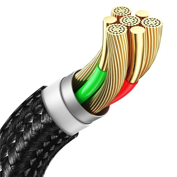 USAMS SJ724 SY Series Cavo Type-C a Type-C da 1,2 m 60W Ricarica Rapida Intrecciato in Nylon Cavo Dati - Tarnish