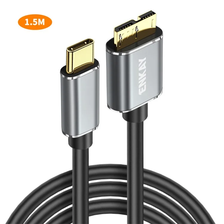 ENKAY HAT PRINCE Cable USB 3.1 tipo C a USB 3.0 Micro B de 1,5 m para cámara, disco duro, carga y datos
