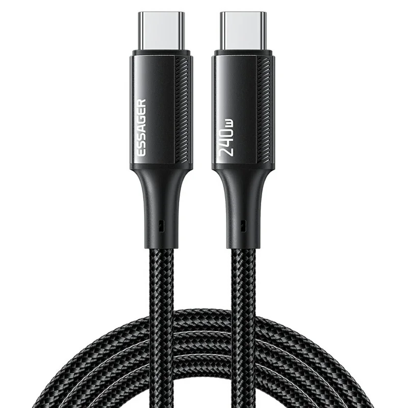 ESSAGER Cable tipo C a tipo C PD 240W de 2 m - Negro