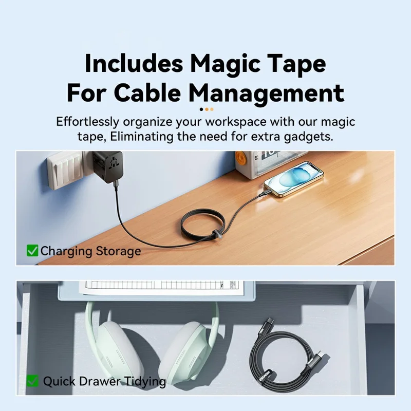 ESSAGER Cable tipo C a tipo C PD 240W de 2 m - Negro