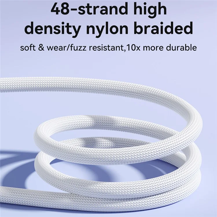 JOYROOM S-A42 1.2m 3A USB-A to Type-C Fast Charging Cable Data Sync Cord for iPhone 16-15 Series - White