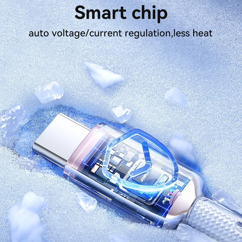 JOYROOM S-A42 1,2 m 3 A USB-A till Type-C snabbladdningskabel Dataöverföringskabel för iPhone 16–15-serien – Svart