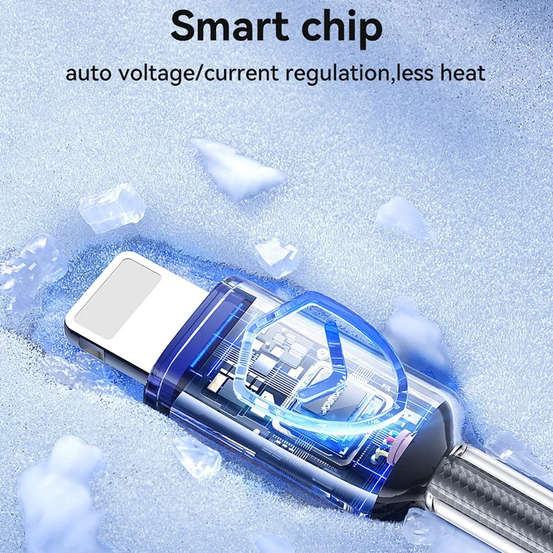 JOYROOM S-A42 1.2m 3A USB-A to Lightning Fast Charging Data Cable Nylon Braided Cord - Black