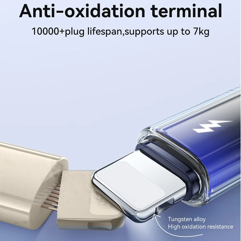 JOYROOM S-A42 1.2m 3A USB-A to Lightning Fast Charging Data Cable Nylon Braided Cord - Black