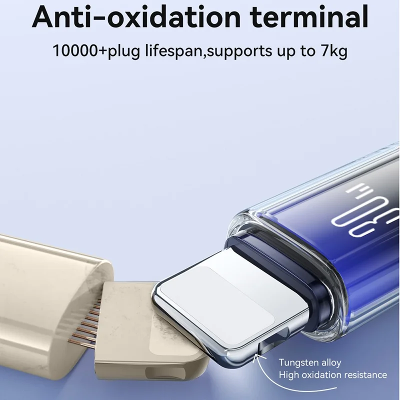 JOYROOM S-A42 1.2m PD 30W Fast Charging Data Cable USB-A to Lightning Nylon Braided Cord - Black