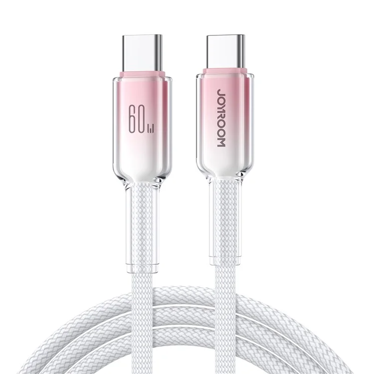 JOYROOM S-A42 1.2m Type-C to Type-C PD 60W Fast Charging Cable Data Transmission Cord for iPhone 16-15 Series - White