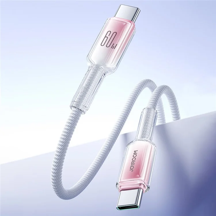 JOYROOM S-A42 1.2m Type-C to Type-C PD 60W Fast Charging Cable Data Transmission Cord for iPhone 16-15 Series - White
