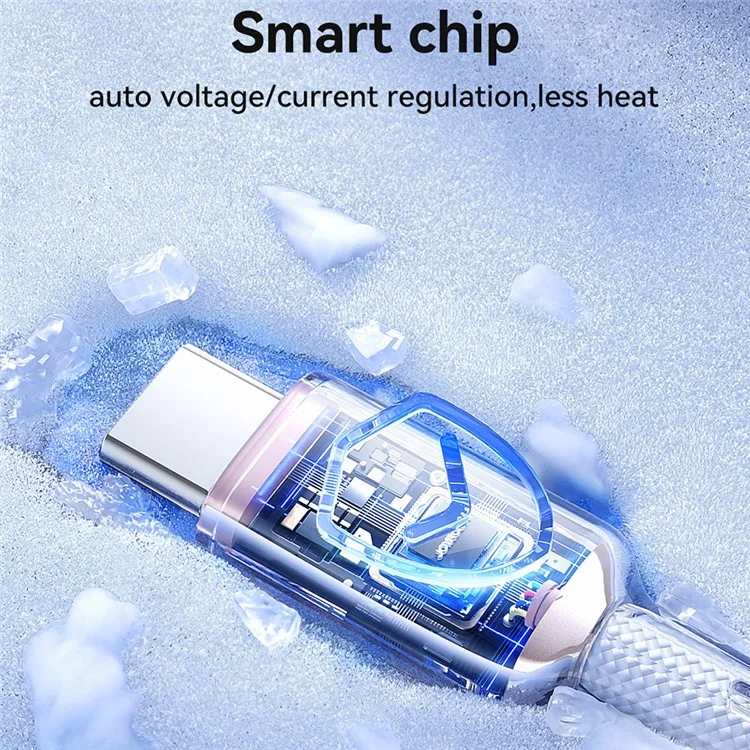JOYROOM S-A42 1.2m Type-C to Type-C PD 60W Fast Charging Cable Data Transmission Cord for iPhone 16-15 Series - White