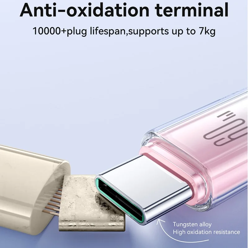 JOYROOM S-A42 1.2 متر من نوع Type-C إلى Type-C بقدرة 60 واط كابل شحن سريع ونقل بيانات للآيفون 16-15 سلسلة - أسود