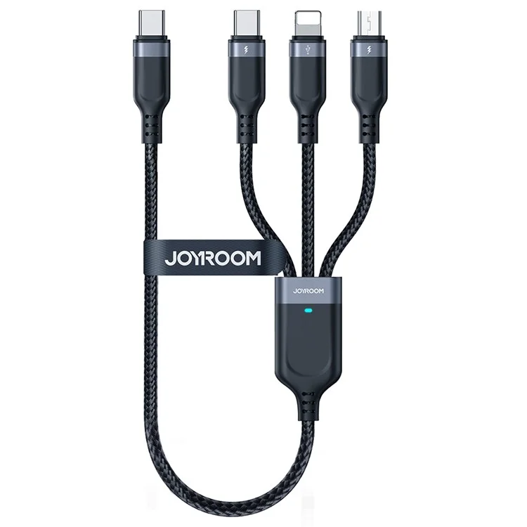 JOYROOM S-A18 0.3m Tipo-C a Tipo-C a iP+Tipo-C+Micro Cable de carga rápida de datos