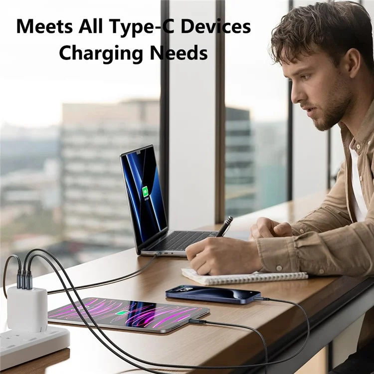 CABLECREATION CC1305 3,05 м кабель Type-C to Type-C 240 Вт с плетеной оплеткой для быстрой зарядки телефона и ноутбука