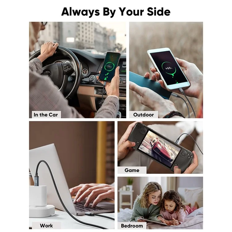 CABLECREATION CC1305 3,05 м кабель Type-C to Type-C 240 Вт с плетеной оплеткой для быстрой зарядки телефона и ноутбука