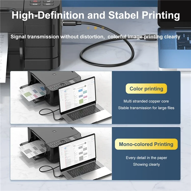 MINDPURE US102 0.5m USB3.0 Male to USB Type-B Male Printer Cable HD Printing Cord