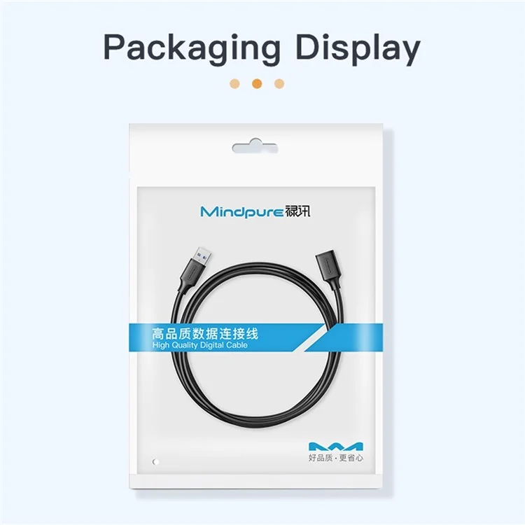 Mindpure US103 1m Vitesse Rapide USB 3.0 Câble D'extension Mâle au Cordon D'extension Femelle Pour Ordinateur Portable PC