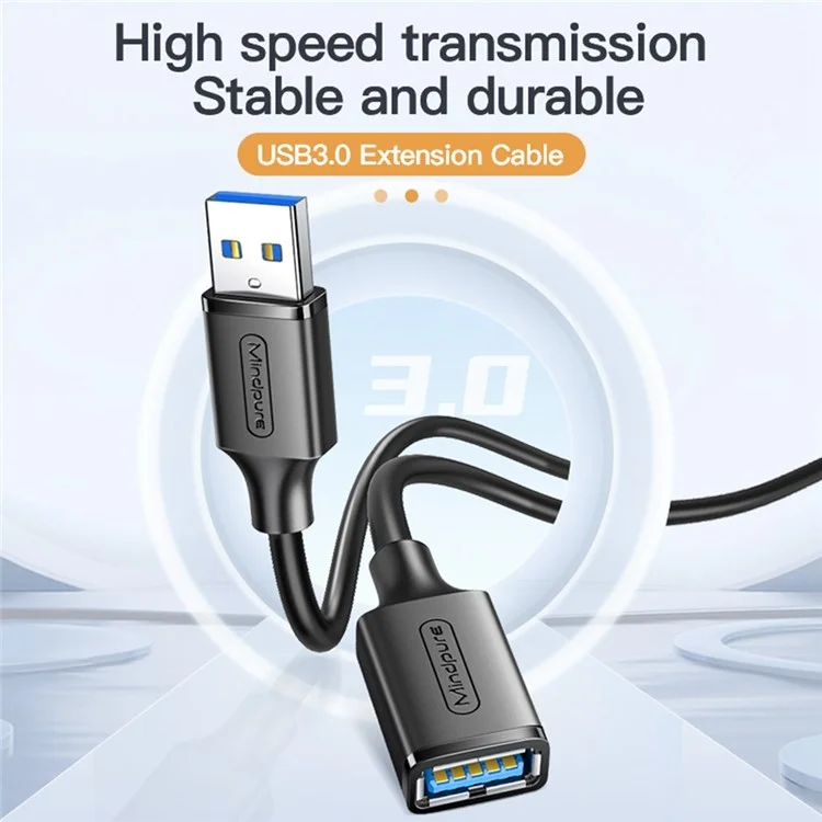 Mindpure US103 1m Vitesse Rapide USB 3.0 Câble D'extension Mâle au Cordon D'extension Femelle Pour Ordinateur Portable PC